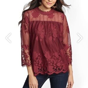 Altar’d State lace long sleeve blouse size XS